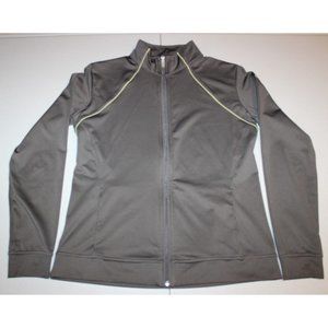 Girls Nike Performance Full Zip Mock Jacket Youth Large 12-14 Gray 2 Pockets